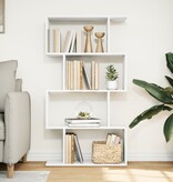 VidaXL Kamerscherm / boekenkast 4-laags 70x24x129 cm bewerkt hout wit