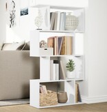 VidaXL Kamerscherm / boekenkast 4-laags 70x24x129 cm bewerkt hout wit