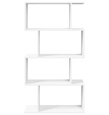 VidaXL Kamerscherm / boekenkast 4-laags 70x24x129 cm bewerkt hout wit