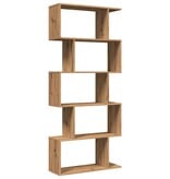 VidaXL Kamerscherm / boekenkast 5-laags 70x24x161 cm hout artisanaal
