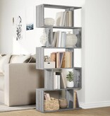 VidaXL Kamerscherm / boekenkast 5-laags 70x24x161 cm hout grijs sonoma