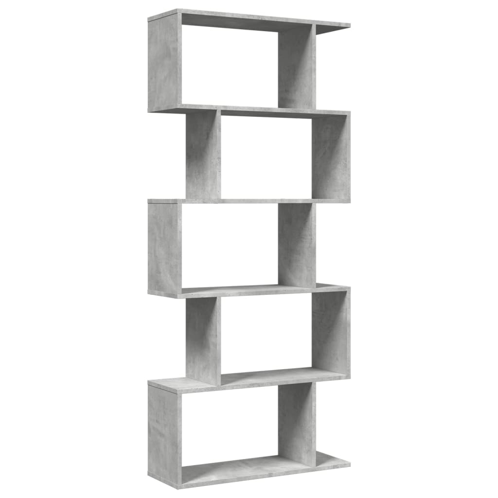 VidaXL Kamerscherm / boekenkast 5-laags 70x24x161 cm hout betongrijs