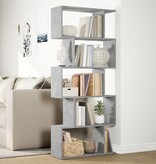 VidaXL Kamerscherm / boekenkast 5-laags 70x24x161 cm hout betongrijs