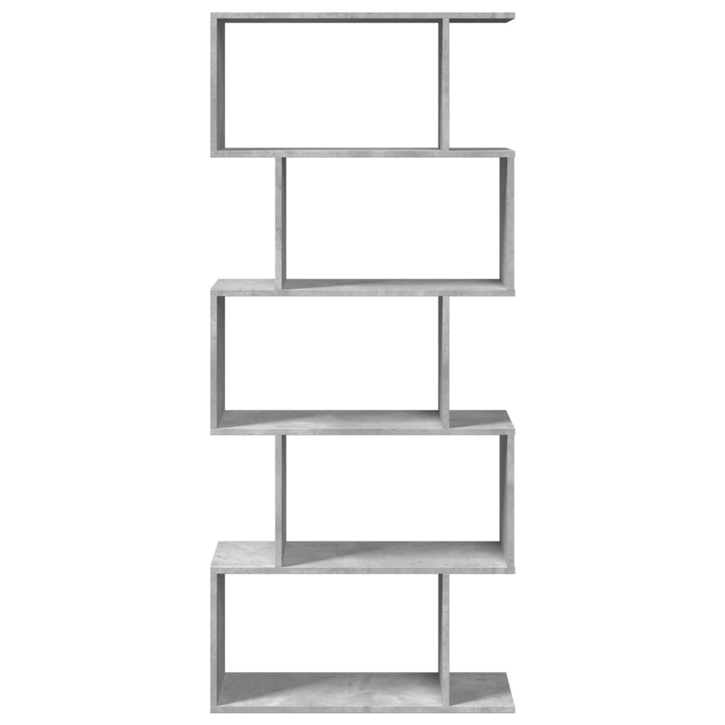 VidaXL Kamerscherm / boekenkast 5-laags 70x24x161 cm hout betongrijs