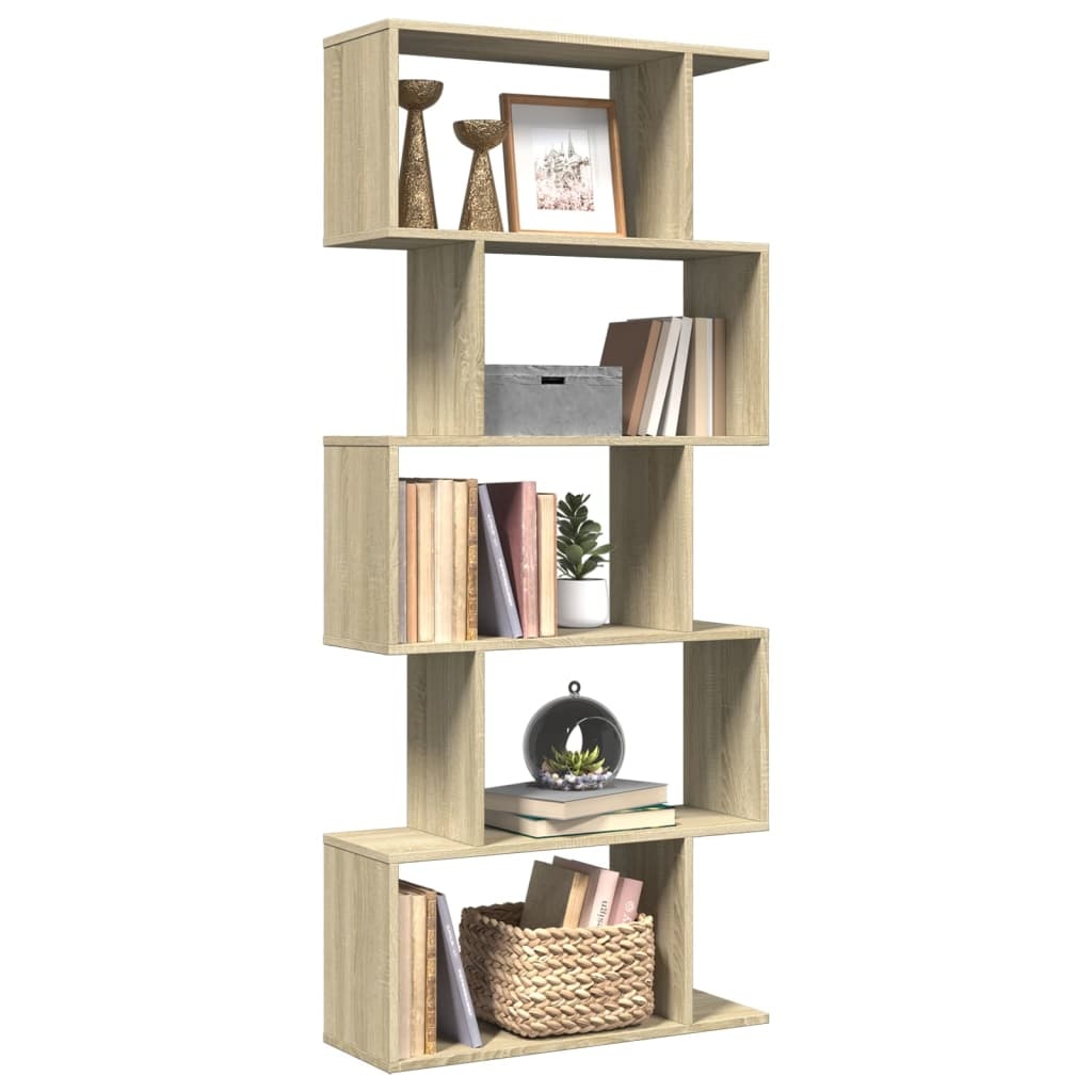 VidaXL Kamerscherm / boekenkast 5-laags 70x24x161 cm hout sonoma eiken