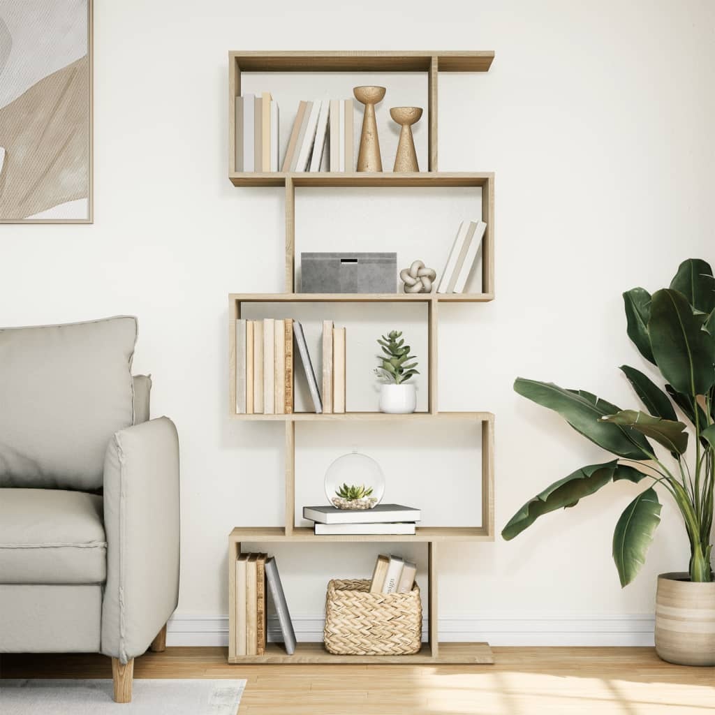 VidaXL Kamerscherm / boekenkast 5-laags 70x24x161 cm hout sonoma eiken