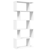 VidaXL Kamerscherm / boekenkast 5-laags 70x24x161 cm bewerkt hout wit