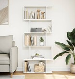 VidaXL Kamerscherm / boekenkast 5-laags 70x24x161 cm bewerkt hout wit