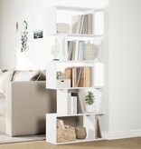 VidaXL Kamerscherm / boekenkast 5-laags 70x24x161 cm bewerkt hout wit