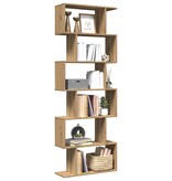 VidaXL Kamerscherm / boekenkast 6-laags 70x24x193 cm hout artisanaal