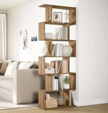 VidaXL Kamerscherm / boekenkast 6-laags 70x24x193 cm hout artisanaal