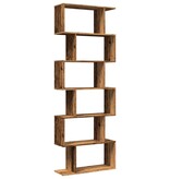 VidaXL Kamerscherm / boekenkast 6-laags 70x24x193 cm hout oud hout