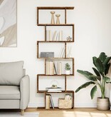 VidaXL Kamerscherm / boekenkast 6-laags 70x24x193 cm hout oud hout