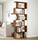 VidaXL Kamerscherm / boekenkast 6-laags 70x24x193 cm hout oud hout