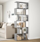 VidaXL Kamerscherm / boekenkast 6-laags 70x24x193 cm hout grijs sonoma
