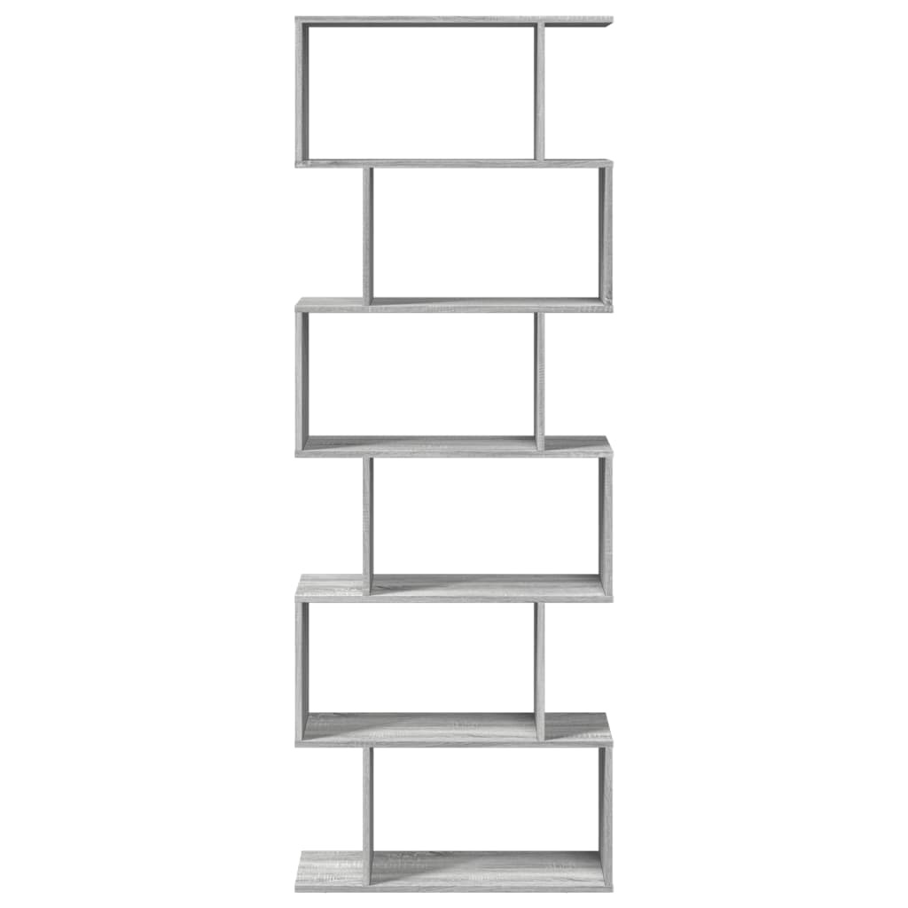 VidaXL Kamerscherm / boekenkast 6-laags 70x24x193 cm hout grijs sonoma