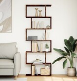 VidaXL Kamerscherm / boekenkast 6-laags 70x24x193 cm hout gerookt eik