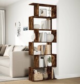 VidaXL Kamerscherm / boekenkast 6-laags 70x24x193 cm hout gerookt eik