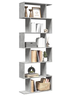 VidaXL Kamerscherm / boekenkast 6-laags 70x24x193 cm hout betongrijs