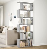 VidaXL Kamerscherm / boekenkast 6-laags 70x24x193 cm hout betongrijs