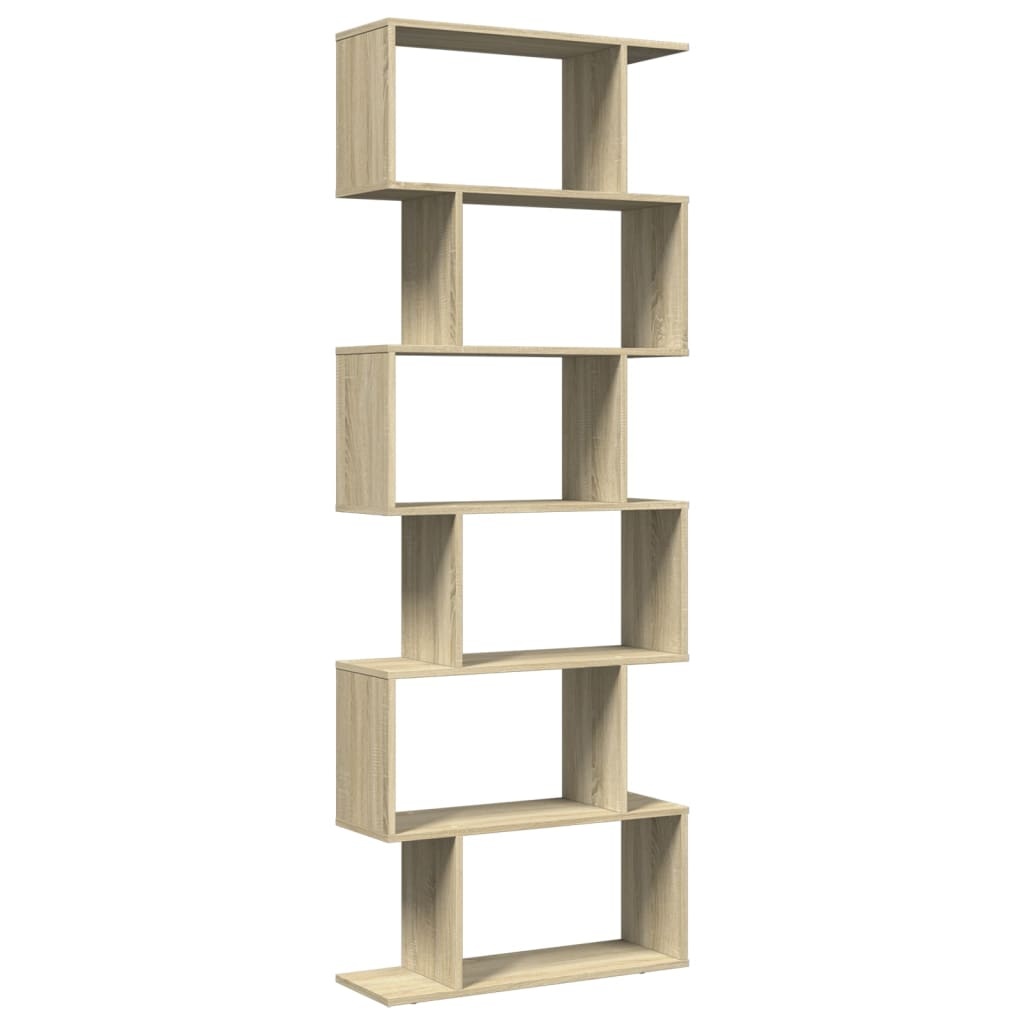 VidaXL Kamerscherm / boekenkast 6-laags 70x24x193 cm hout sonoma eiken