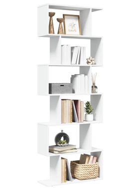 VidaXL Kamerscherm / boekenkast 6-laags 70x24x193 cm bewerkt hout wit