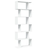 VidaXL Kamerscherm / boekenkast 6-laags 70x24x193 cm bewerkt hout wit