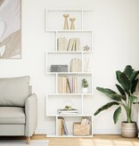 VidaXL Kamerscherm / boekenkast 6-laags 70x24x193 cm bewerkt hout wit