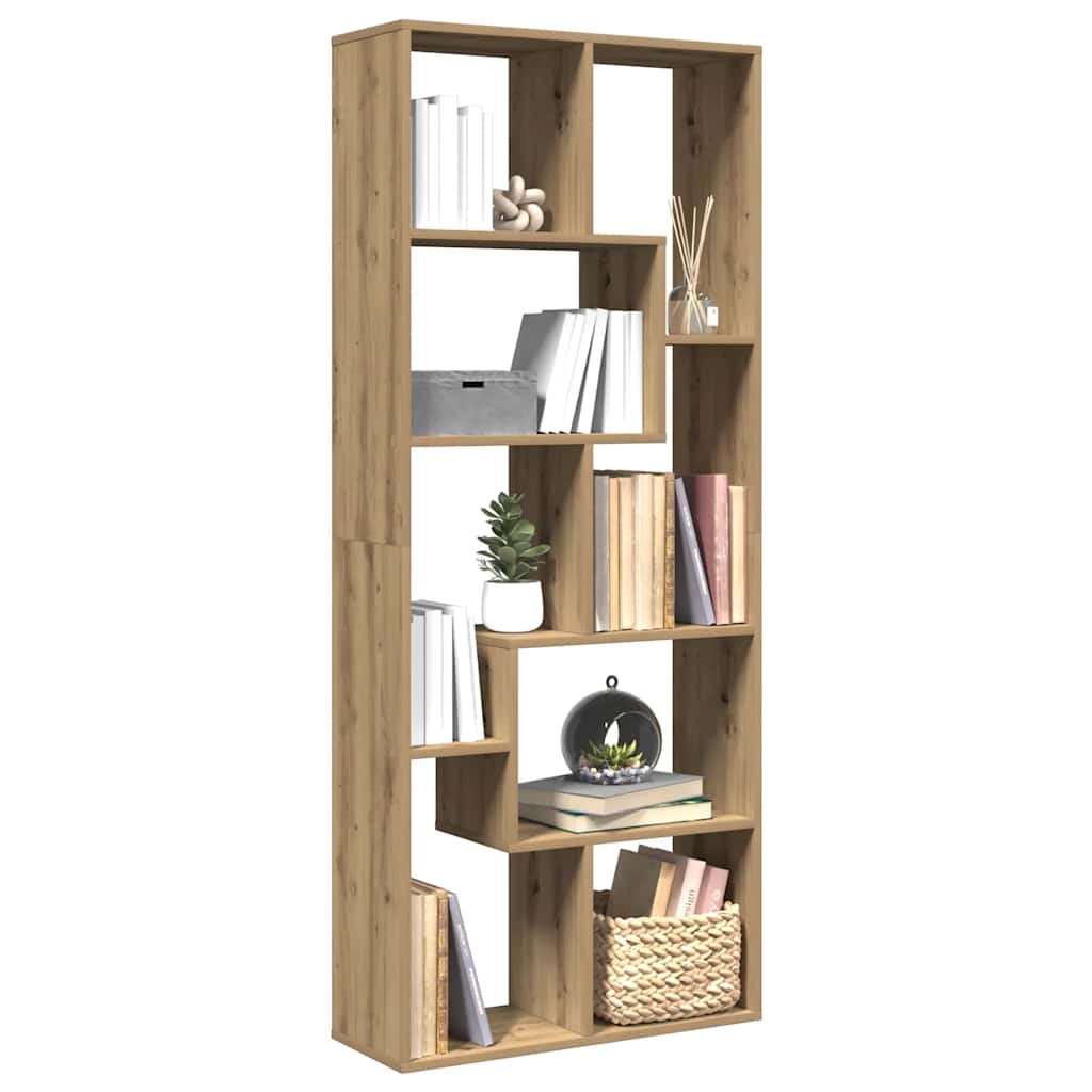 VidaXL Kamerscherm / boekenkast 67x25x161,5 cm hout artisanaal eiken