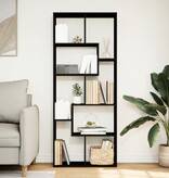 VidaXL Kamerscherm / boekenkast 67x25x161,5 cm bewerkt hout zwart