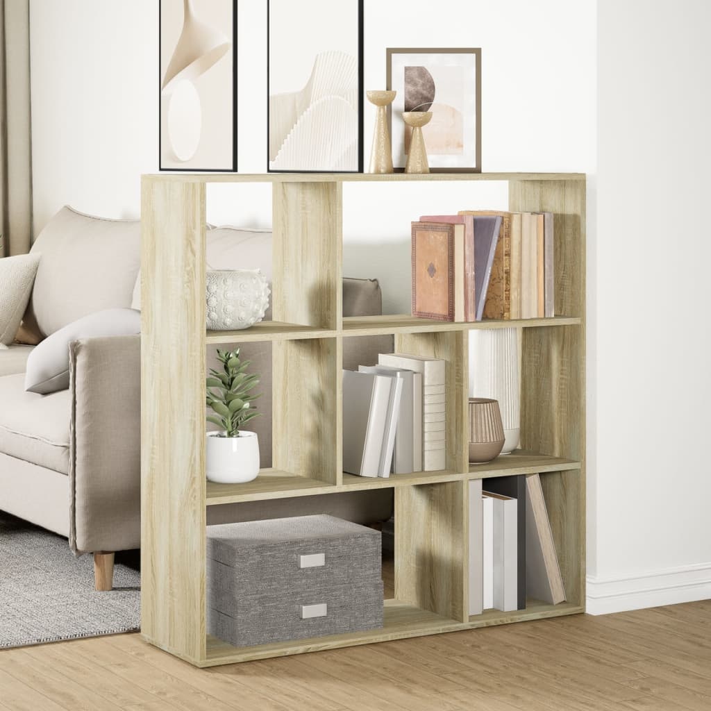 VidaXL Kamerscherm / boekenkast 102x29x103,5 cm hout sonoma eikenkleur