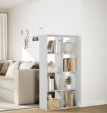 VidaXL Kamerscherm / boekenkast 69,5x29x137,5 cm bewerkt hout wit