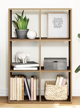 VidaXL Kamerscherm / boekenkast 69,5x29x103,5 cm hout artisanaal eiken