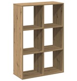 VidaXL Kamerscherm / boekenkast 69,5x29x103,5 cm hout artisanaal eiken