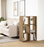 VidaXL Kamerscherm / boekenkast 69,5x29x103,5 cm hout artisanaal eiken