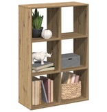 VidaXL Kamerscherm / boekenkast 69,5x29x103,5 cm hout artisanaal eiken