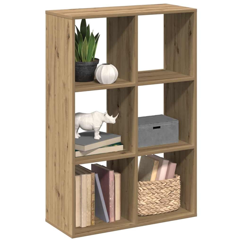 VidaXL Kamerscherm / boekenkast 69,5x29x103,5 cm hout artisanaal eiken