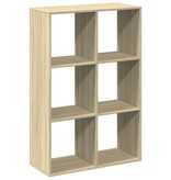 VidaXL Kamerscherm / boekenkast 69,5x29x103,5 cm hout sonoma eiken