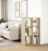 VidaXL Kamerscherm / boekenkast 69,5x29x103,5 cm hout sonoma eiken