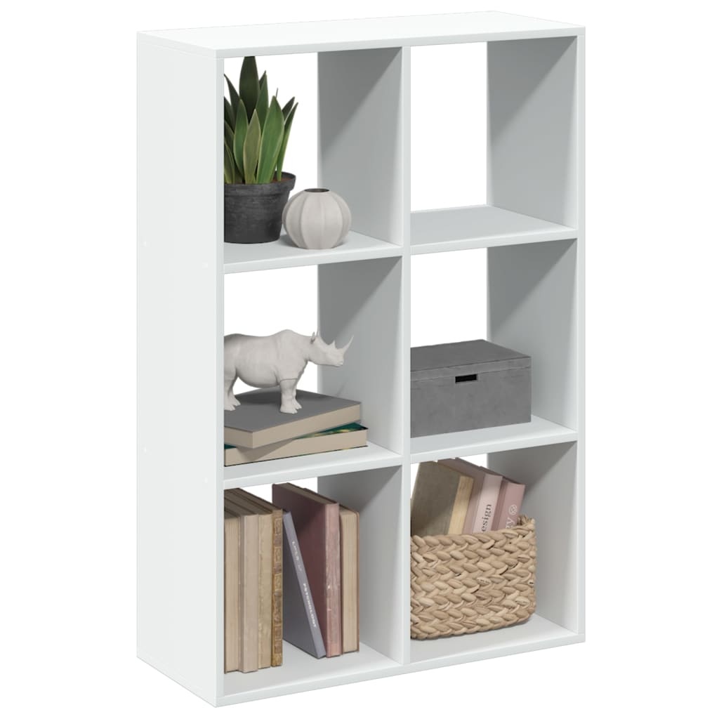 VidaXL Kamerscherm / boekenkast 69,5x29x103,5 cm bewerkt hout wit