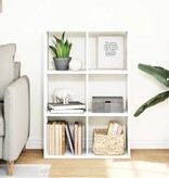 VidaXL Kamerscherm / boekenkast 69,5x29x103,5 cm bewerkt hout wit