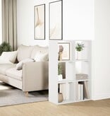 VidaXL Kamerscherm / boekenkast 69,5x29x103,5 cm bewerkt hout wit