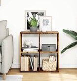 VidaXL Kamerscherm / boekenkast 69,5x29x69,5 cm hout oud houtkleur