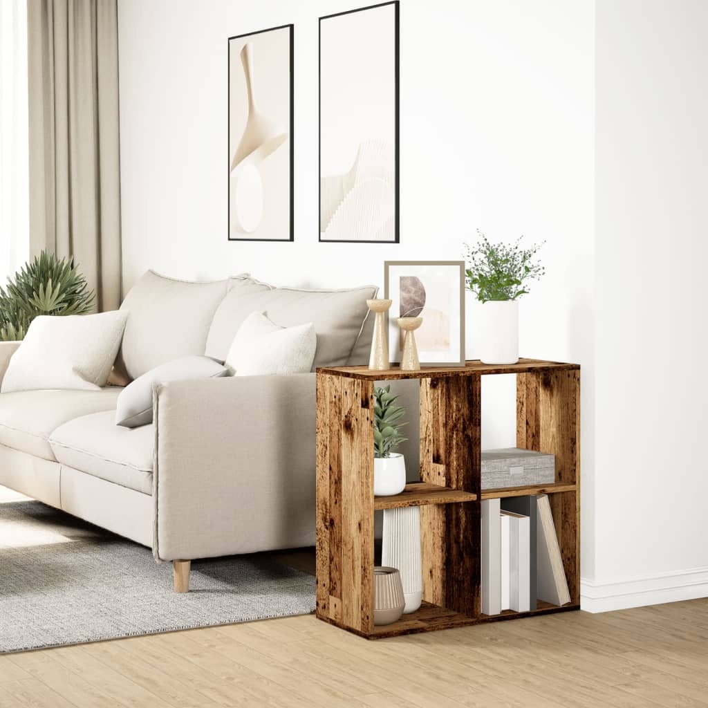 VidaXL Kamerscherm / boekenkast 69,5x29x69,5 cm hout oud houtkleur