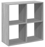 VidaXL Kamerscherm / boekenkast 69,5x29x69,5 cm hout grijs sonoma