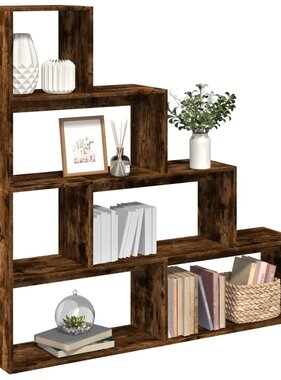 VidaXL Kamerscherm / boekenkast 143,5x29x143,5 cm hout gerookt eiken