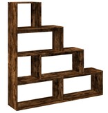 VidaXL Kamerscherm / boekenkast 143,5x29x143,5 cm hout gerookt eiken
