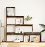 VidaXL Kamerscherm / boekenkast 143,5x29x143,5 cm hout gerookt eiken