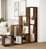 VidaXL Kamerscherm / boekenkast 143,5x29x143,5 cm hout gerookt eiken