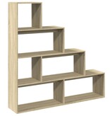 VidaXL Kamerscherm / boekenkast 143,5x29x143,5 cm hout sonoma eiken